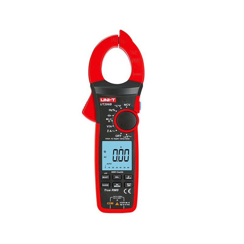 آمپرمتر کلمپی 1000 آمپر AC DC خازن و دما یونیتی UNI-T UT208B آمپرمتر کلمپی 1000 آمپر AC DC خازن و دما یونیتی UNI-T UT208B