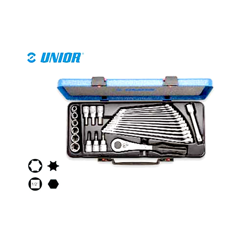 جعبه ابزار 12 اینچ 27 پارچه ای یونیور مدل 605901 2403 – (1) جعبه ابزار 1/2 اینچ 27 پارچه ای یونیور مدل 240/3-605901