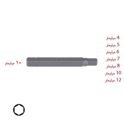 بیت آلنی 12 میلیمتر بلند (7.5سانت) ته 10 میلیمتر تاپتول TOPTUL کد FSDB1212