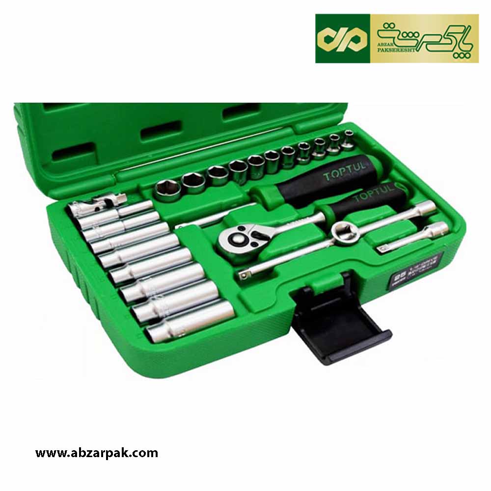 جعبه بکس 25 پارچه 1/4 اینچ تاپ تول TOPTUL مدل GCAI2501 جعبه بکس 25 پارچه 1/4 اینچ تاپ تول TOPTUL مدل GCAI2501