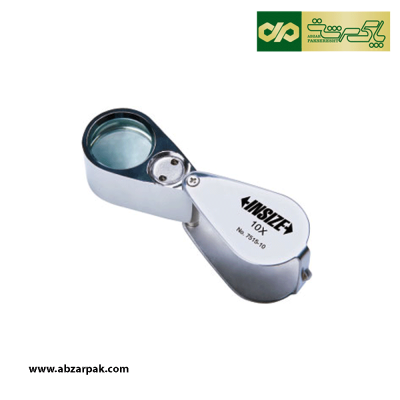 ذره بین تاشو جیبی 10Xچراغ دار اینسایز INSIZE مدل 7515-10