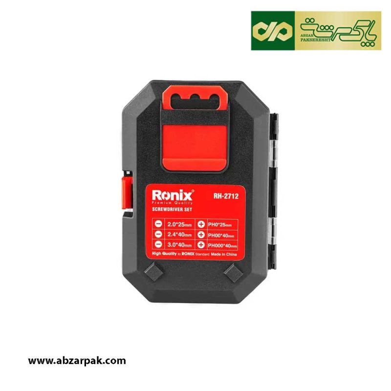 ست 6 عددی پیچ گوشتی ساعتی دسته پلاستیکی رونیکس مدل RH-2712