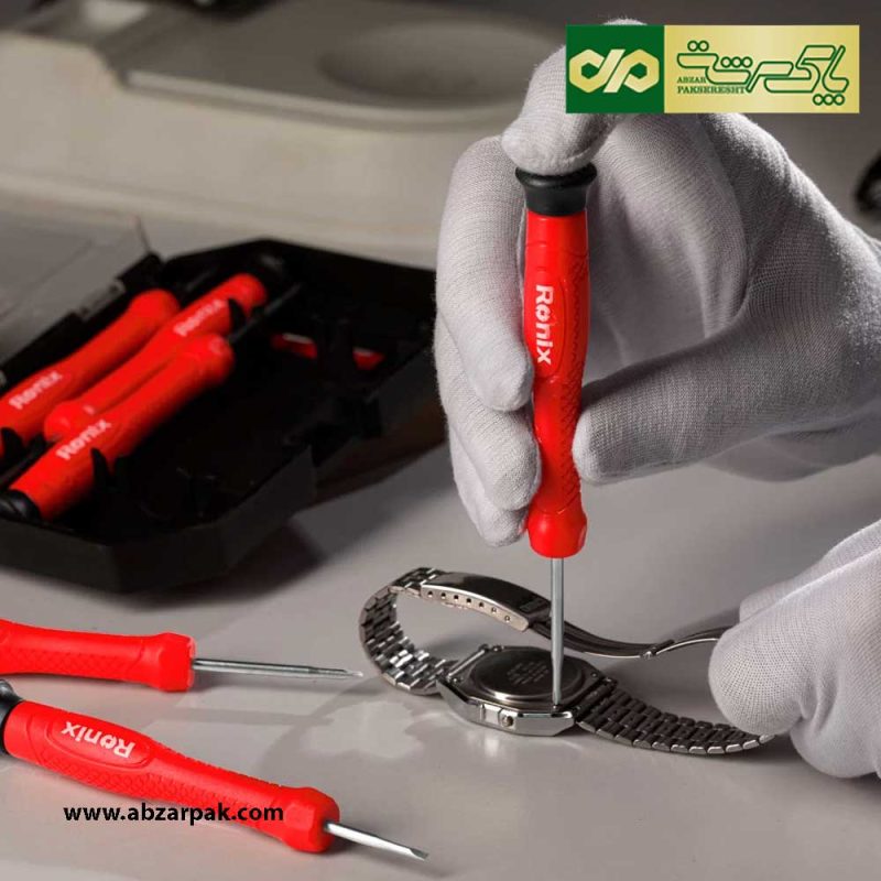 ست 6 عددی پیچ گوشتی ساعتی دسته پلاستیکی رونیکس مدل RH-2712