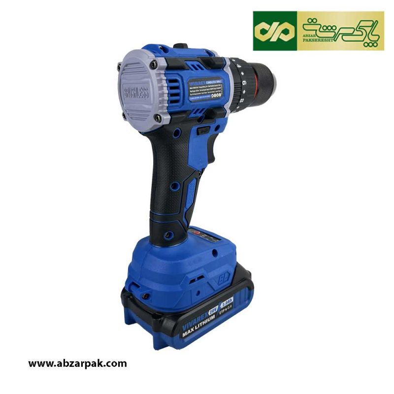 دریل شارژی 20 ولت براشلس ویوارکس VIVAREX مدل VR2010-BLX