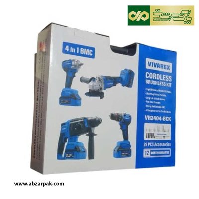 کیت شارژی براشلس چهار عددی ویوارکس VIVAREX مدل VR2404-BCK