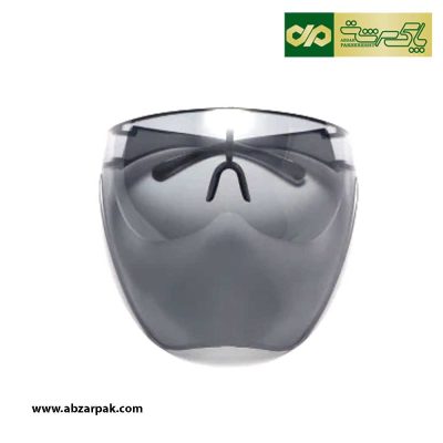 عینک ایمنی شیلد دار محافظ چشم و صورت رنگ دودی توتاص TOTAS مدل AT120