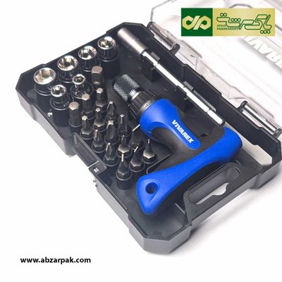 مجموعه 24 عددی پیچ گوشتی ، بیت و بکس درایو 14 اینچ ویوارکس VIVAREX مدل VR2465-SD