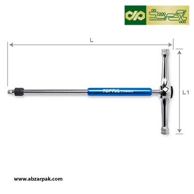 آچار دسته تی جغجغه ای درایو 1/4 اینچ تاپ تول TOPTUL مدل CTRM0826