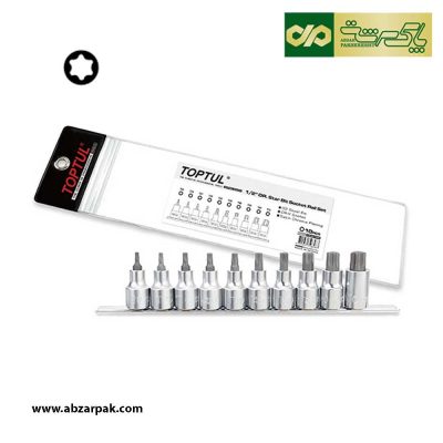 ست ریلی بکس ستاره ای تی سوراخدار 10 عددی تاپ تول TOPTUL مدل GAAG1006