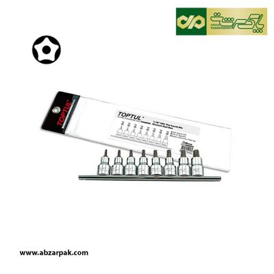 ست ریلی بکس ستاره ای تی سوراخدار تاپ تول TOPTUL مدل GAAG0806