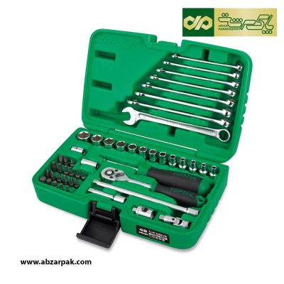 مجموعه 49 پارچه آچار و جعبه بکس درایو ¼ اینچ تاپتول TOPTUL مدل GCAI4901