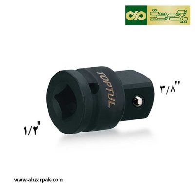 تبدیل 1/2 به 3/8 اینچ مشکی تاپ تول TOPTUL کد KACA1612