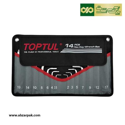 مجموعه 14 عددی آچار آلن شش گوش کوتاه کیفی تاپ تول TOPTULمدل GPAQ1401