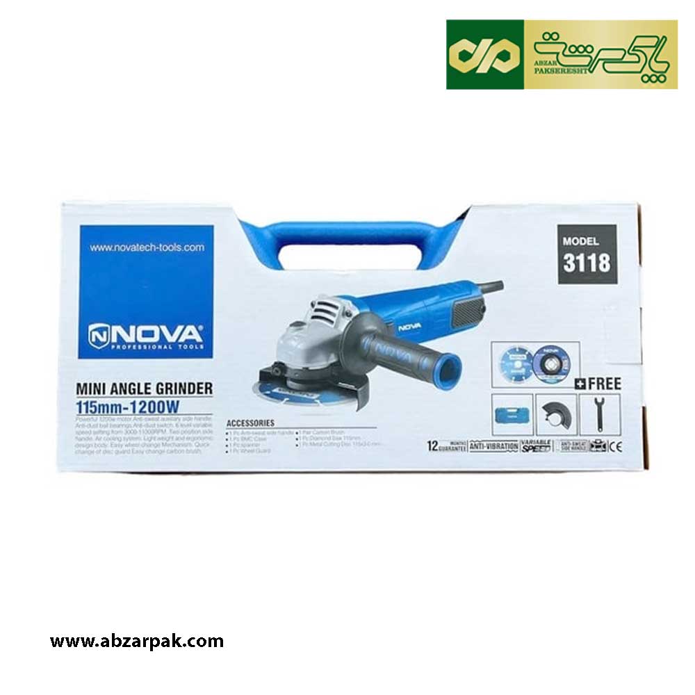 کیت مینی فرز دیمردار 1200 وات نووا NOVA مدل 3118 کیت مینی فرز دیمردار 1200 وات نووا NOVA مدل 3118