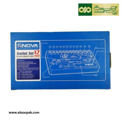 جعبه بکس 17 پارچه 1/4 اینچ نووا NOVA مدل NTS-7003