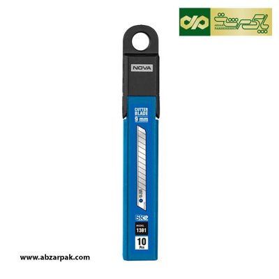 تیغ کاتر ۹ میلیمتر نووا NOVA مدل ۱۳۸۱ بسته 10 عددی